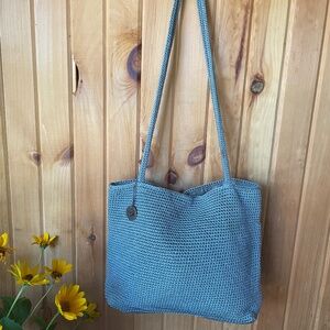 THE SAK Crochet Double Strap Shoulder Bag | Arctic Blue